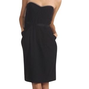 Vintage Petite Bcbgmaxzaria Black Cocktail Daphine Pocket Dress